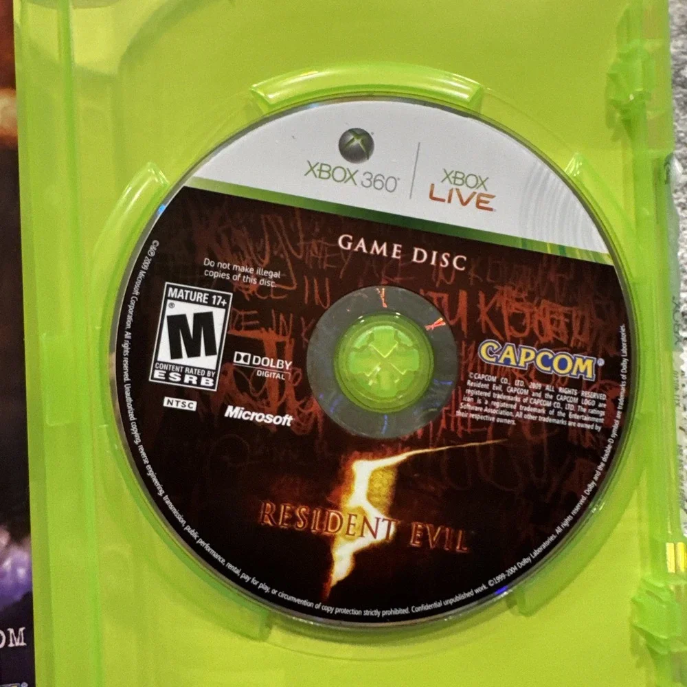 Resident Evil 5 - Microsoft Xbox 360‎ Capcom Complete With Manual